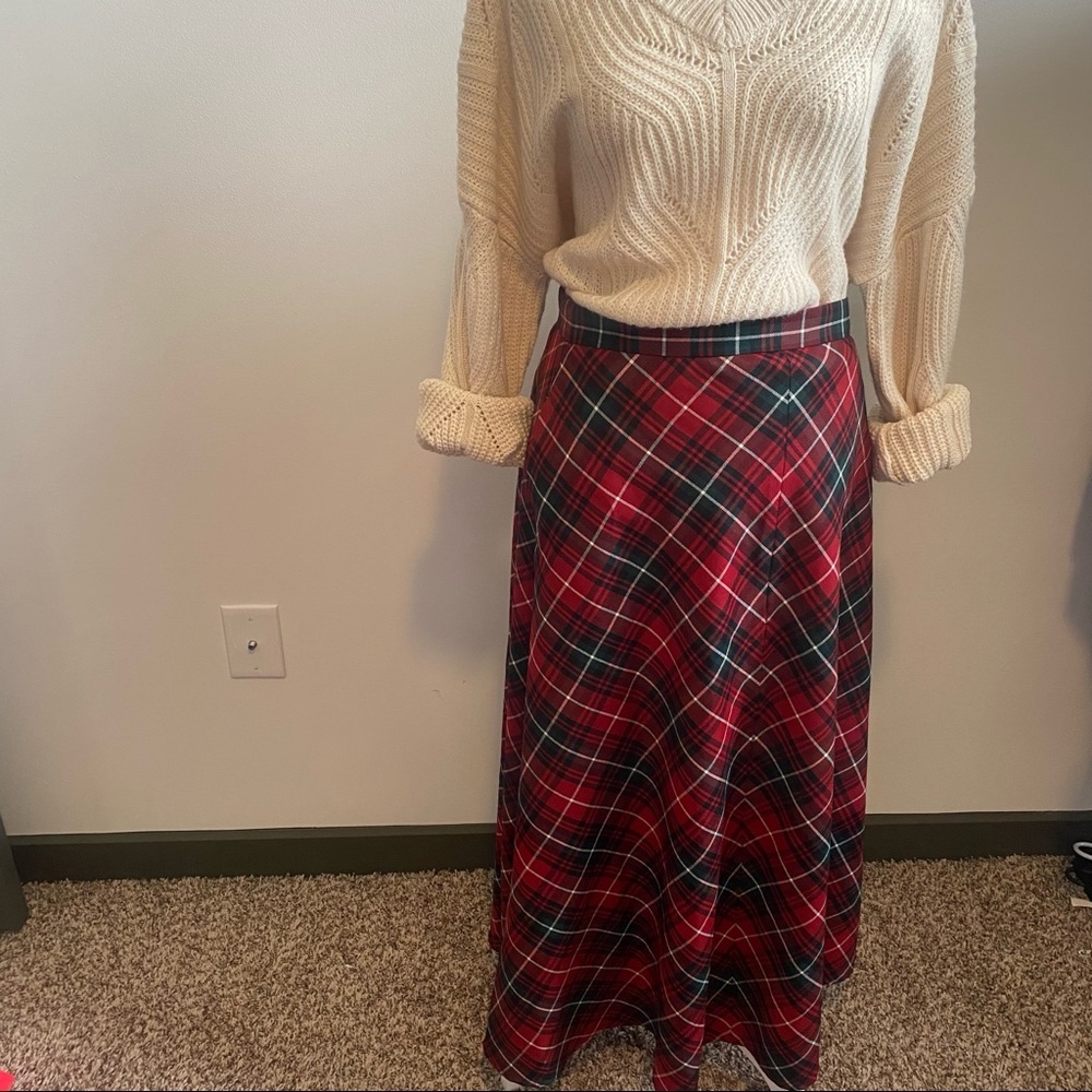 Pendleton Flannel Maxi Skirt 100% Virgin Wool